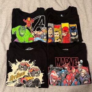 Marvel Kids Short Sleeve Tees - Black and Red